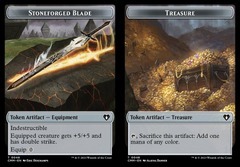 Stoneforged Blade (0046) // Treasure (0048) Double-Sided Token - Foil